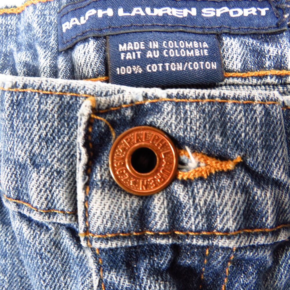 Womens Ralph Lauren Sport Short Shorts 10 Mid rise Denim - Picture 3 of 6